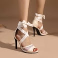 thumbnail image 6 of SACFOF Lace Up Heeled Sandals for Womens Strappy Heels Open Toe Tie Up Stiletto Heels Party Prom Dressy Sandals, 6 of 6