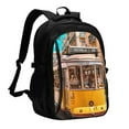 thumbnail image 1 of Disketp Modern Urban Monkey Print Travel Laptop Backpack, Laptops Backpack with USB Charging Port, Water Resistant Computer Bag Gift for Men & Women, 1 of 7