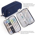 thumbnail image 3 of Large Capacity Pencil Case with 3 Compartments, Double‑Open & Four‑Open Design, Portable Pen Pouch for Students, Teens and Adults, 3 of 7