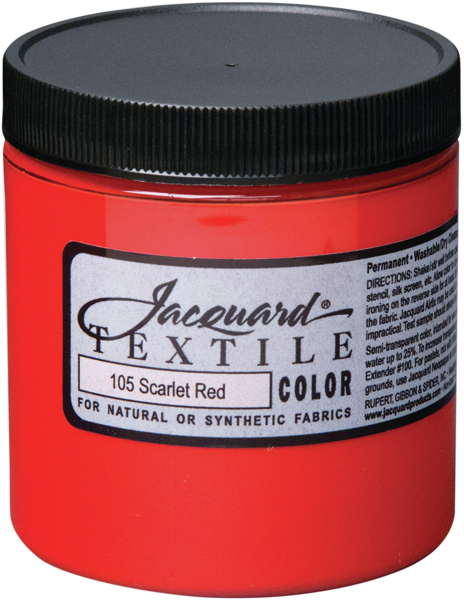 Jacquard Textile Color Fabric Paint 8OzScarlet Red