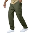 thumbnail image 1 of Leodye Pantalon Cargo Tactique pour Hommes Résistant à l'Eau Ripstop Séchage Rapide Randonnée Travail avec Poches Vert Armée TTG(TTG), 1 of 6