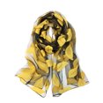 thumbnail image 2 of Wrapables® Sheer Silky Feeling Falling Leaves Long Scarf Wrap Shawl, Gold, 2 of 7