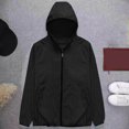 thumbnail image 2 of Sentmoon Boys Rashs Guard Long Sleeve Hooded Neck Sun Shirts for Men with Zipper Solid Color Relaxed Workout Shirts Men Soft and Comfortable Summer for Weekend Brunch XXXXL, 2 of 4