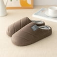 thumbnail image 2 of House Slippers for Women Memory Foam Fuzzy Slippers Winter House Shoes Indoor and Outdoor Home Shoes with Rubber Sole Brown Size 10, 2 of 4