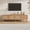 Natural Wood + Partice Board+MDF+Pine Wood + 75 inches, variant on ZHICHUN 78.74" Rattan TV Stand for TVs up to 85", Modern Farmhouse Media Console Solid Wood Legs Wood