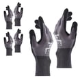 thumbnail image 4 of 3 pares de guantes de trabajo impregnados de nitrilo Guantes de seguridad para mantenimiento de jardinería, 4 of 8