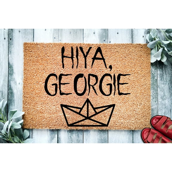 Doormat Hiya Georgie Halloween Door Mat | Funny Doormat | Welcome Mat (18" x 30") #3019