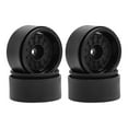 thumbnail image 1 of HILABEE 4 Pieces 1.9" Beadlock Wheel Rims 1.9 inch Tire Spoke Rims Easy to Install Components Wheel Hubs for 1:10 1:12 RC Toy Crawler Black, 1 of 9