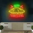 thumbnail image 3 of Craftnamesign Pumpkin Pie Neon Light, Happy Thanksgiving LED Sign, Thanksgiving Wall Decor, 3 of 5