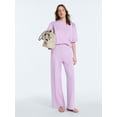 thumbnail image 2 of Scoop Women's and Women's Plus New Scubaknit Pleated Sleeve Top, Sizes XS-4X, 2 of 5