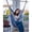 Blue and White, variant on Sunyear Hammock Chair Swing Max 500 lbs with Sturdy Metal Bar & Anti-Slip Safety Rings Swing Chair Outdoor/Indoor Use - Hanging Chair for Bedroom, Patio,  Porch, Deck