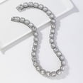 thumbnail image 3 of Iced Out Rhinestone Cuban & Tennis Chain Necklace for Men Women, Gold Silver Tone Bling Fashion Jewelry, 16-30 Inch, 3 of 3