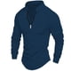 thumbnail image 1 of pstuiky Camisas casuales de manga larga para hombre, Camisa deportiva de manga larga con cremallera de color liso para hombre Tops de hombre xl, 1 of 2