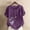 Purple, variant on CLOISE Casual Shirts for Women Short Sleeve Plus Size Tops Button Round Neck Pullover Graphic Summer Blouses Purple