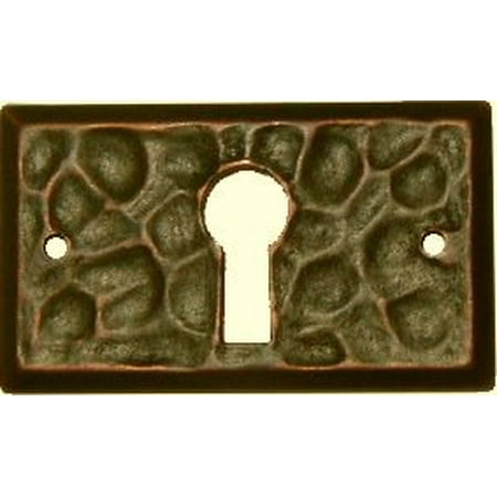Restoration Hardware Silk - Antique Copper Mission Style Keyhole Cover - Antique Furniture Restoration Hardware - AC-0296