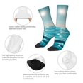 thumbnail image 4 of Lsque Turquoise Ocean Reflection Printed Men's Crew Socks, Soft Durable Breathable Moisture-Wicking with Odor Control Cotton socks, 4 of 6