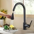 thumbnail image 2 of 1pc Kitchen Faucet with Pull Down Sprayer, Brushed Nickel High Arc Single Handle Kitchen Sink Faucet, Stainless Steel Commercial Modern Rv Faucets, 2 of 14