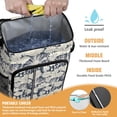 thumbnail image 2 of Travel Cooler Bag - Pioneer Flower Floral Print Pattern Camping Beer Cooler Backpack with Bottle Opener- Waterproof Insulated Picnic Backpacks - Cooler Bag for Beach, 2 of 6