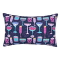thumbnail image 1 of Balery Wine Glasses And Cocktails Funda de Cojín Estampada, Regalos para Mujeres, Regalos de Amor para Ella, Regalos para Novia o Esposa, Funda de Almohada-16"x24", 1 of 6