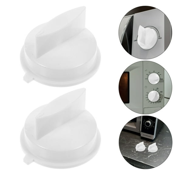 VORCOOL 4Pcs Timer Knob Replacement Oven Knob White Plastic for Stove Temperature Control Home Kitchen