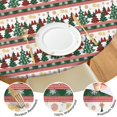 thumbnail image 4 of Multicolor Christmas Tree Pattern Round Fitted Tablecloth with Elastic Edge,Dining Table Cover Waterproof,Outdoor Round Tablecloth for Camping,Dining,Indoor and Outdoor, 4 of 7