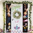 thumbnail image 6 of Happy Easter Door Banner 71x12 Inch Bunny Easter Door Porch Signs Eggs Rabbits Hanging Door Sign Welcome Hanging Flag for Wall Yard Garden Decor, 6 of 7