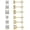 Yellow Gold, variant on 18K Rose Gold / Yellow Gold / White Gold Plated Round Cut Princess Cut Clear Cubic Zirconia Stud Earring of 6 Pairs (3-5-7MM)