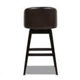 thumbnail image 6 of Home Square 30" Faux Leather Low Back Bar Stool in Vintage Brown - Set of 3, 6 of 11