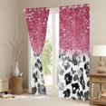 thumbnail image 4 of Feelyou Fashion Cheetah Print Black Out Curtains, Pastel Sequin Print Curtains Pack of 2 (42x63 Each), Teens Adult Women Girls Bedroom Curtains, Window Curtains Decor, 4 of 7