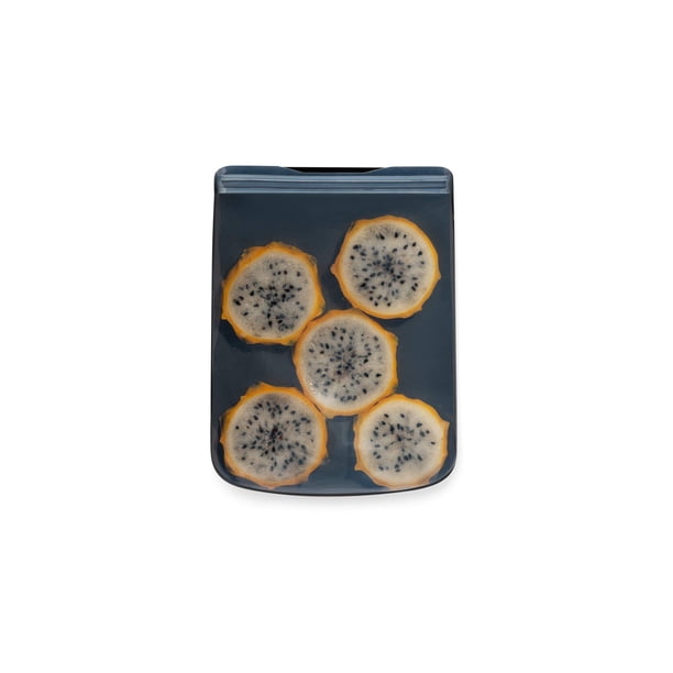 Bolsa de almacenamiento reutilizable de silicona W&P Porter Sandwich 1,4 L, color carbón