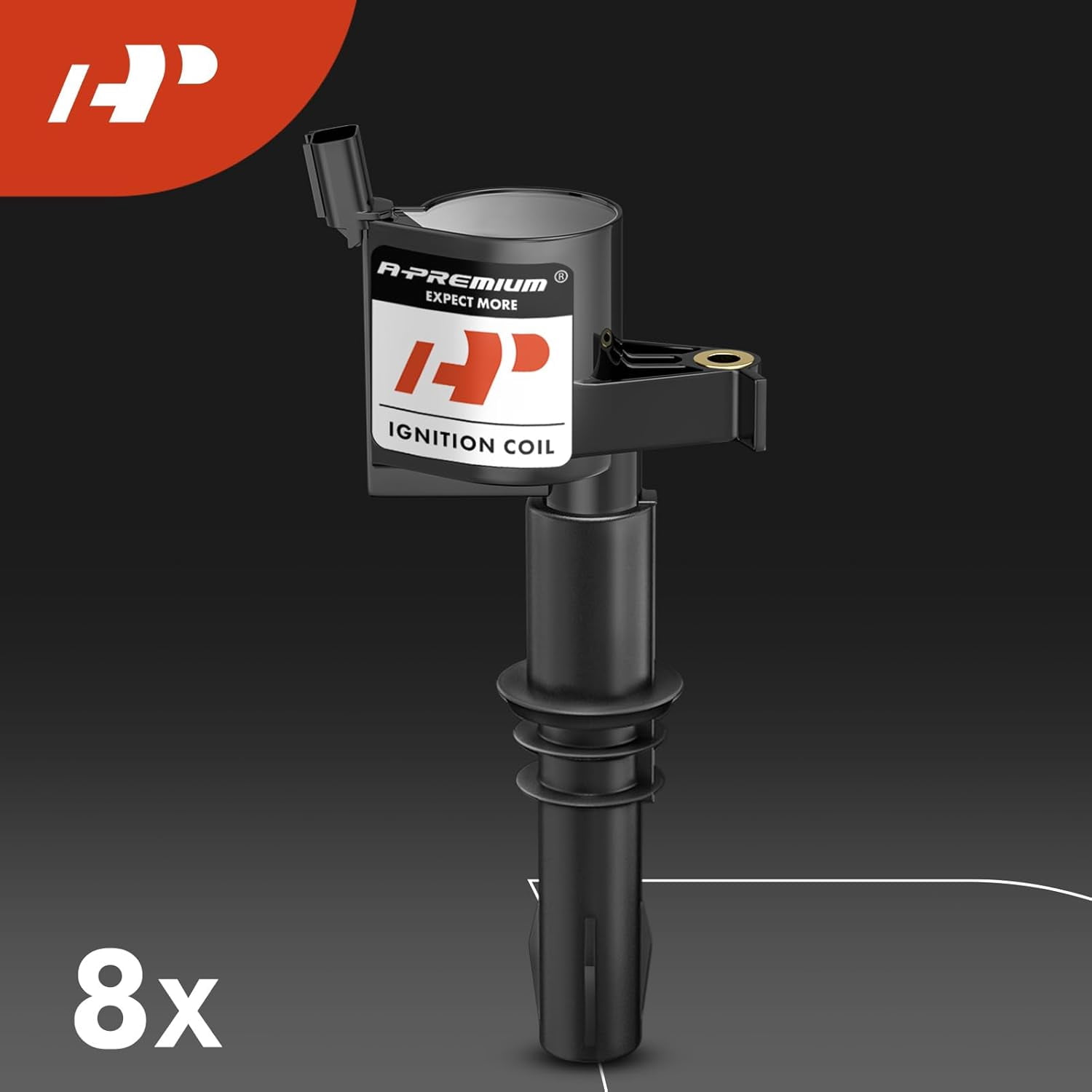 A-Premium Set of 8 Ignition Coil Pack and Iridium Spark Plugs Compatible with Ford Expedition F-150 F-250 F-350 Super Duty & Lincoln Mark LT Navigator 2005-5008