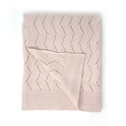 effe bebe Ravelry Knitted Baby Blanket 30"x40" (Petal Pink)