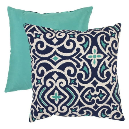 UPC 751379475141 product image for Pillow Perfect Blue and White Damask Throw Pillow - 18 in. | upcitemdb.com