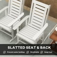 thumbnail image 6 of Outsunny Outdoor Rocking Chairs Set of 2, HDPE Patio Rockers with 28" High Back, Wide Armrests and Slatted Seat for Porch Backyard Balcony, White, 6 of 9