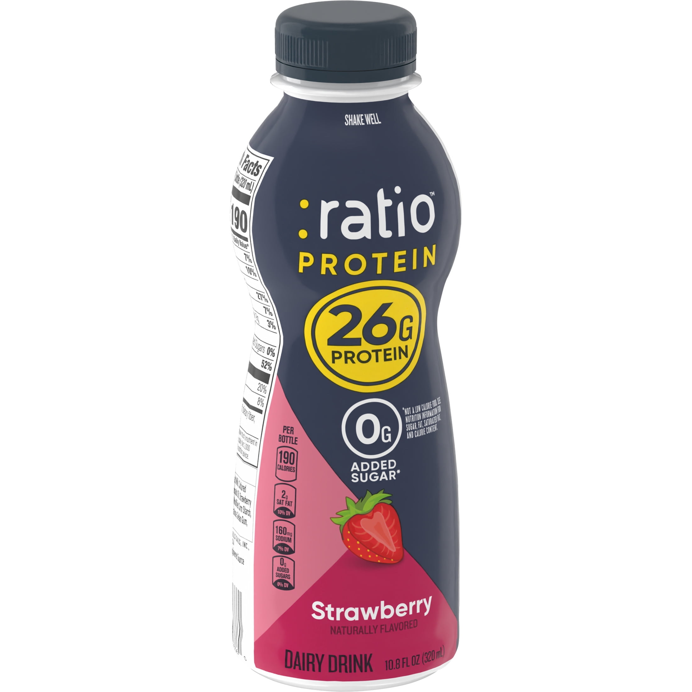 Ratio Protein Dairy Drink, Strawberry, 26g Protein, 10.8 fl oz