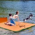 thumbnail image 2 of Digitalstone 12 x 6 FT Floating Water Mat Foam Pad Lake Floats Lily Pad, 3-Layer XPE Water Pad with Storage Straps for Adults Outdoor Water Activities, 2 of 9