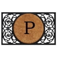thumbnail image 1 of Calloway Mills 180032236P 22 x 36 in. Armada Circle Monogram Rectangular Doormat, Natural & Black - Letter P, 1 of 1