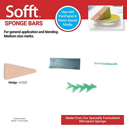 Sofft Tools, Art Sponges, Wedge Sponge Bar (3/Pkg.) - 879465002887