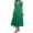Green, variant on Lmnyox Summer Midi Dress for Women Puff Short Sleeve V Neck Dress Flowy Elastic Waist Dress