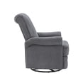 thumbnail image 4 of Modern Essentials Bella Upholstered Glider Swivel Rocker Chair, Gray, 4 of 9