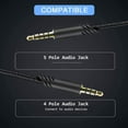thumbnail image 6 of Durable Braided Cable Gaming Headsets Volume Control Microphone Cable Extension Cord Replacement Cord Headphone Cable, 6 of 8