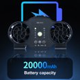thumbnail image 4 of Ventilador Montado en La Cintura Cuello Aire Dual USB Ventilador Aire Acondicionado Refrigeración Portátil Verano (10000 Mah) Versión Básica Negra, 4 of 9