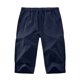 thumbnail image 1 of Pantalones capri de lino para hombre: pantalones de playa holgados con cordón ajustable, corte amplio, cintura ajustable, bolsillos profundos, ropa informal de verano, 1 of 3