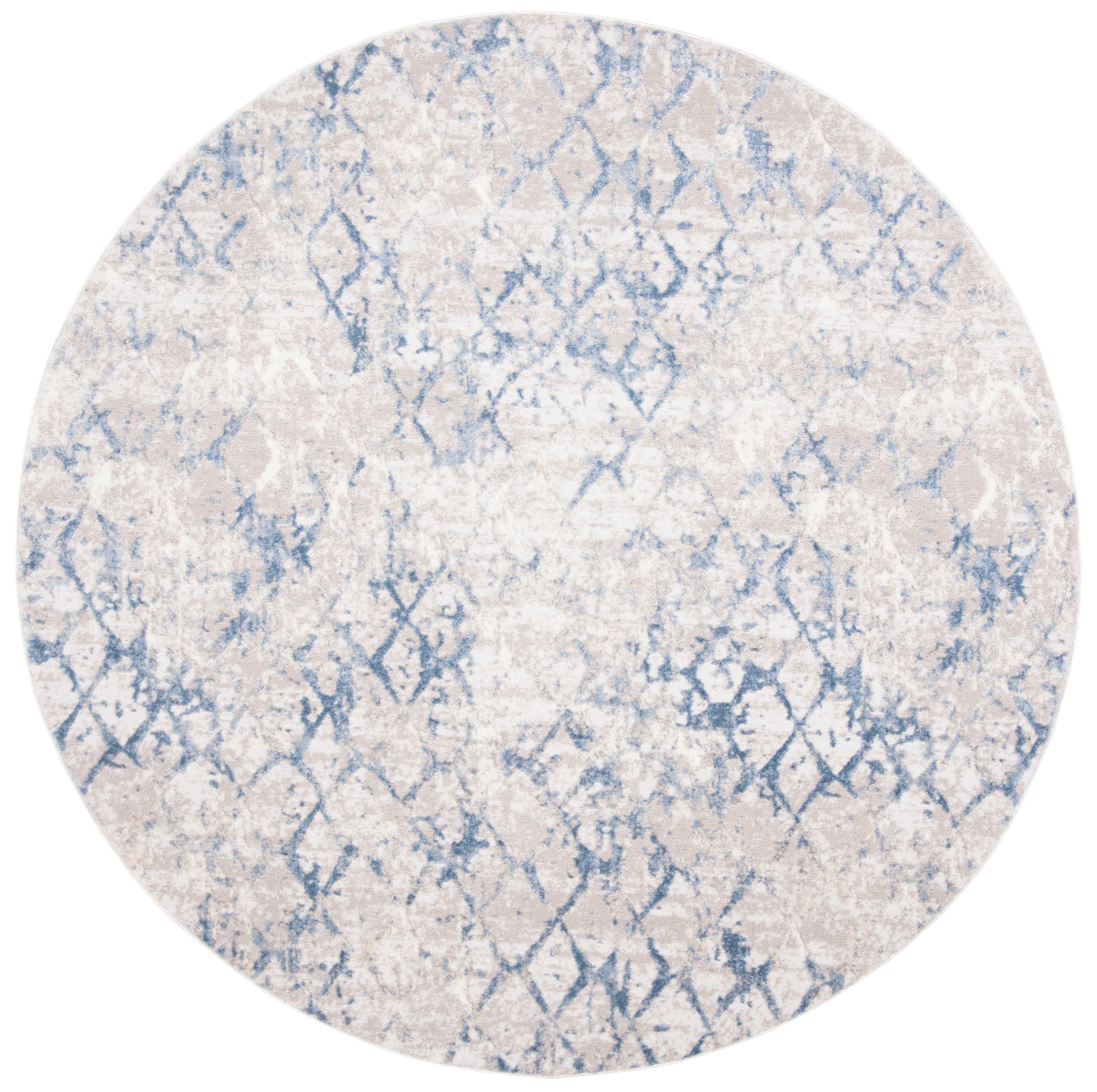 Safavieh Amelia Roslyn Abstract Area Rug, Light Gray/Blue, 8' x 8' Round