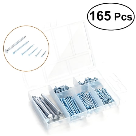 LAMIRO 165PCS Picture Hanging Nails Wall Tacks Assortment