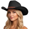 thumbnail image 1 of Chapeau Cowboy Western pour la Mode Décontractée Quotidienne avec un Design à Bord Différent et un Attrait Intemporel, 1 of 5