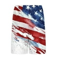 thumbnail image 4 of cllios 4th of July Swimming Trunks Mens Quick Dry Drawstring Elastic Waist Shorts American Flag Print Shorts with Compression Liner and Pockets Swimsuits, 4 of 6