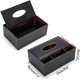 thumbnail image 3 of Funda rectangular de piel sintética para caja de pañuelos: soporte multifuncional con control remoto para papelería y organizador decorativo para bolígrafos y pañuelos., 3 of 5