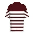 thumbnail image 4 of Mohiass Womens Polo Shirts Short Sleeve Button Up Wicking Tshirts Shirts Collared Lapel Shirts Dressy Casual Solid Color Blouses Dressy Wine S, 4 of 4