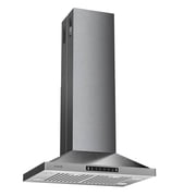 VIKIO 30 inch Island Range Hood , 450 CFM with Touch/Gesture, Convertible Ducted/Ductless, 3-Speed Fan, 2 Stainless Steel Baffle Filters